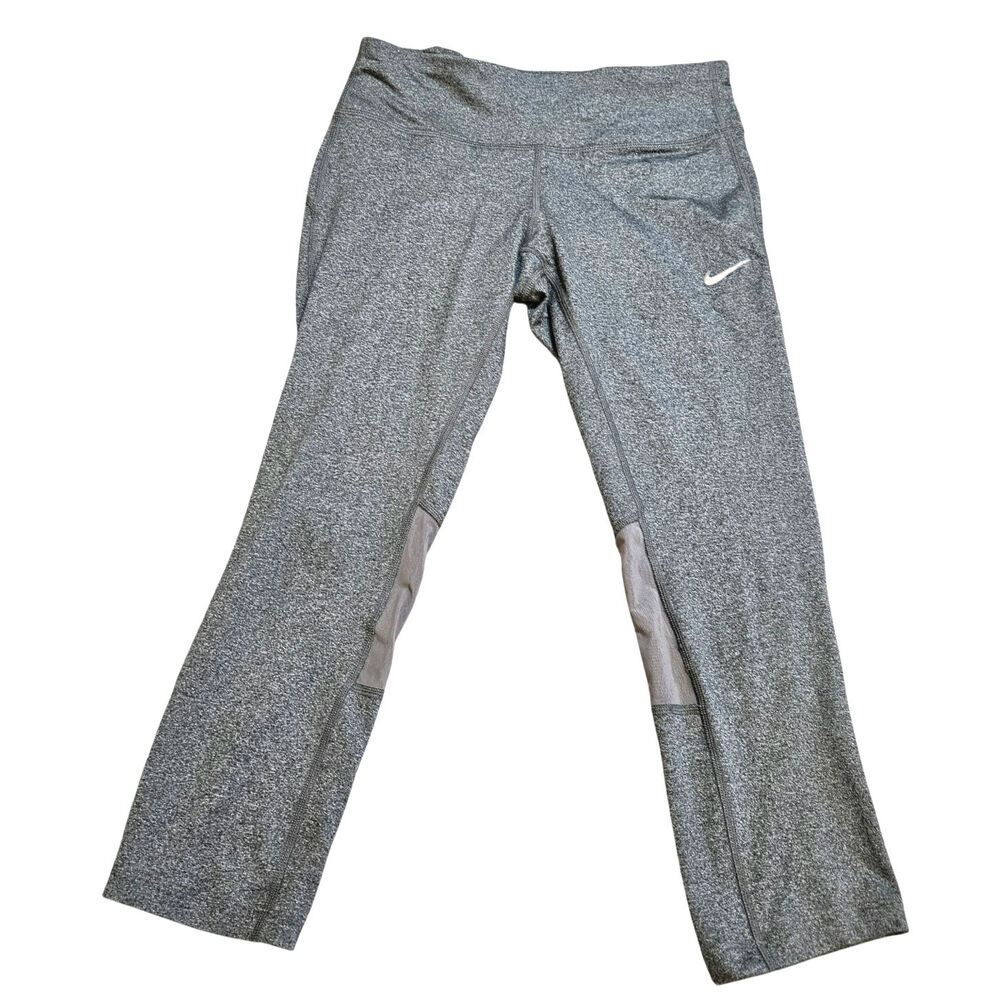 Nike Dri Fit Size Small S Grey Gray Legging Running Pants Running Gym Workout